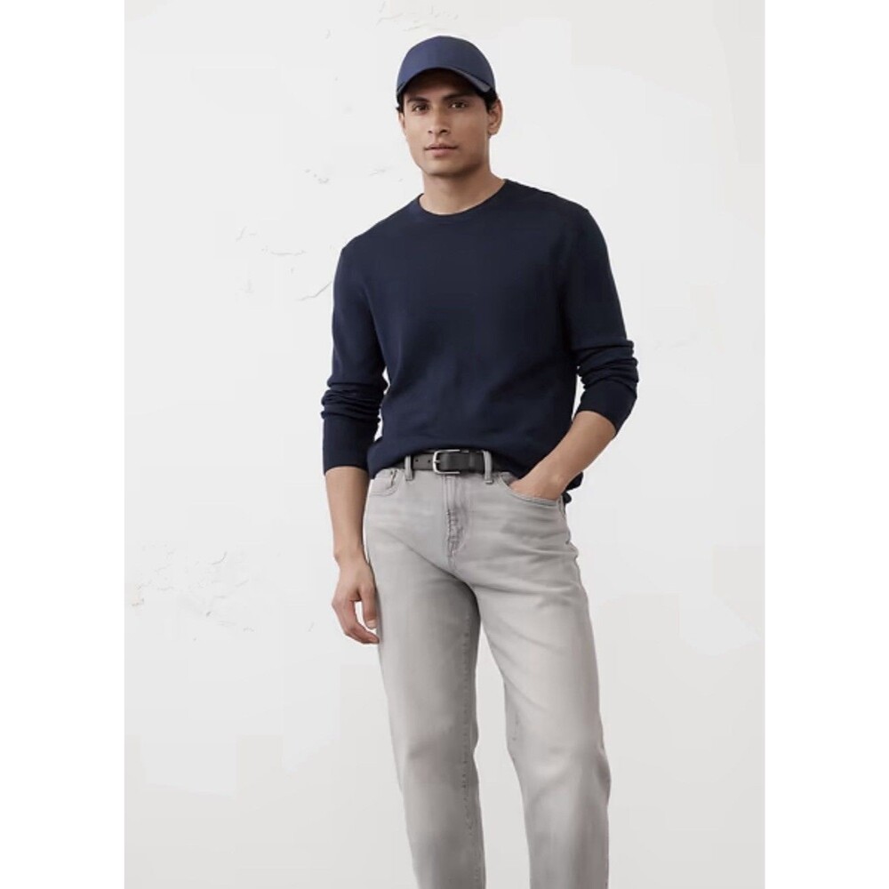 Brooks Brothers Washable Wool Mens XL Navy Blue Crewneck Sweater